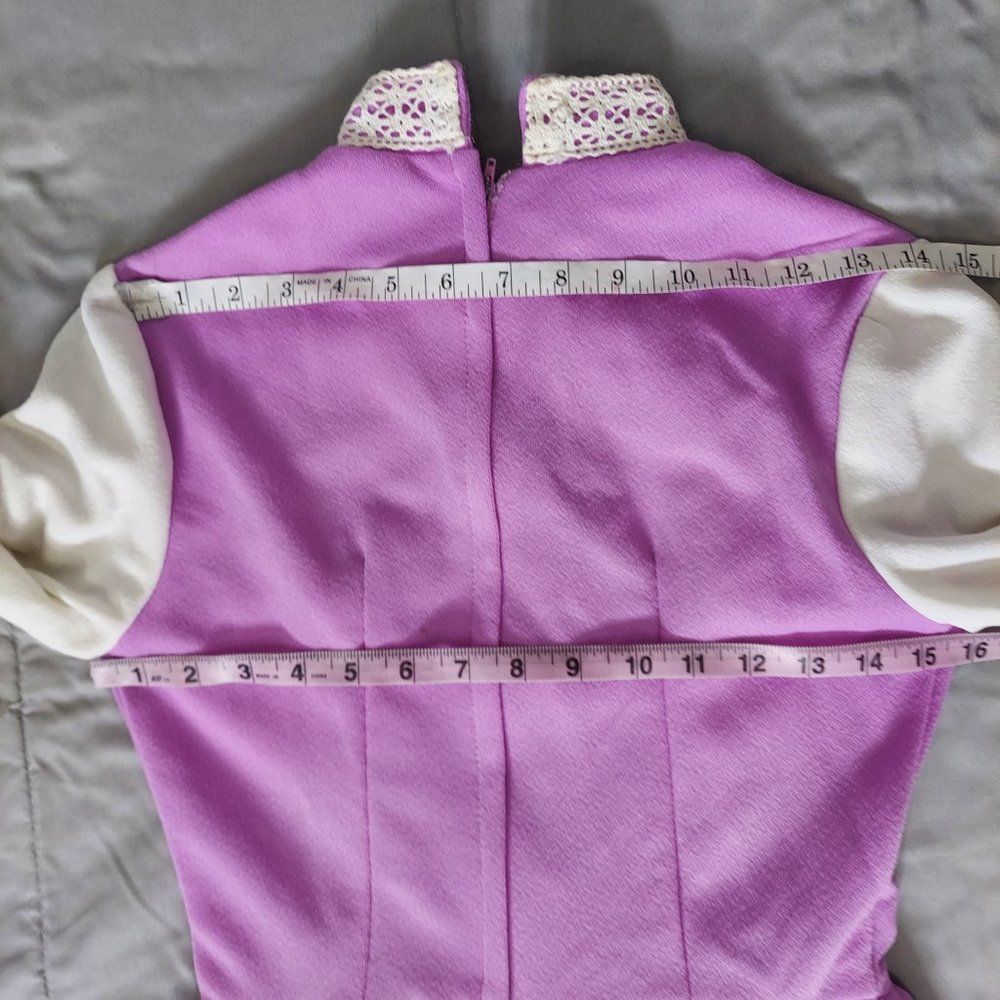 1960s Vintage  Hippie Peasant Lace-up dress - Picture 10 of 16